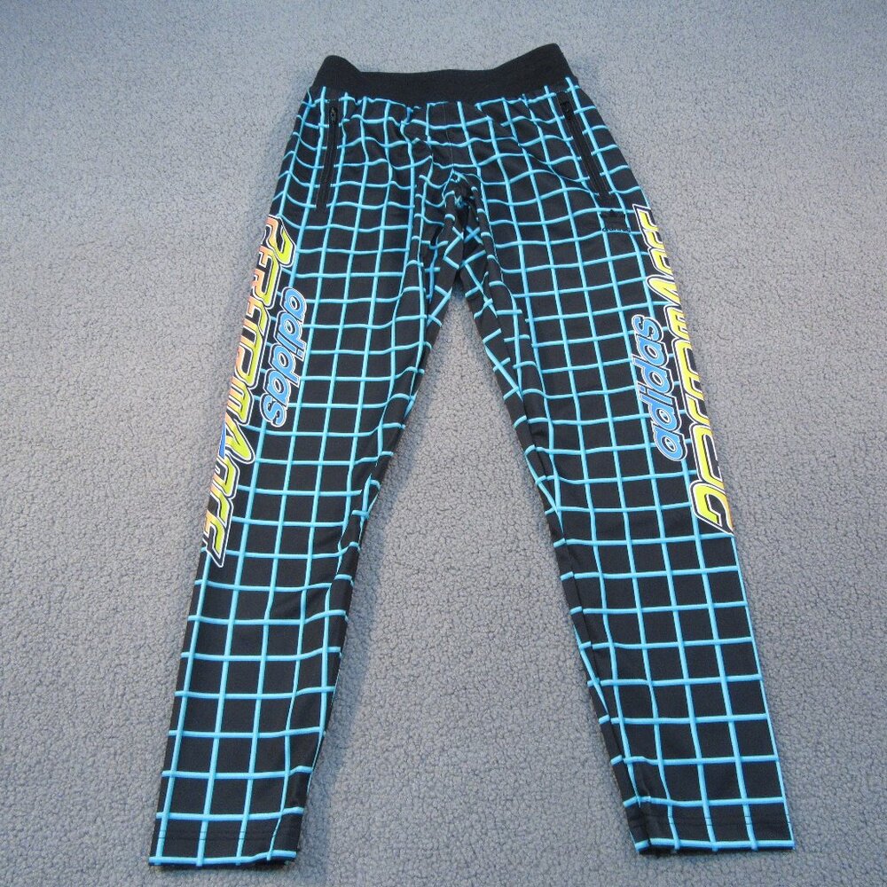 Adidas x Jeremy Scott JS Rally TP Pants XS – Black Grid Graphic Track Pants